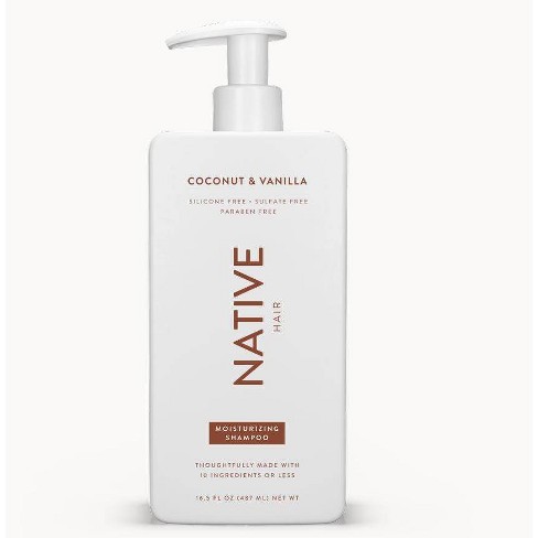 Native Coconut & Vanilla Moisturizing Vegan Shampoo Paraben And Free - 16.5 Fl Oz :