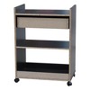 Kings Brand Furniture Dellow Microwave Wood Kitchen Cart with Storage and Drawer - 3 of 3