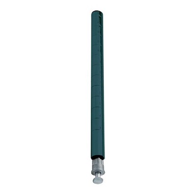 Quantum Storage Systems Post With Leveling Legs, 34"H, Numbered Grooves In 1" Increments