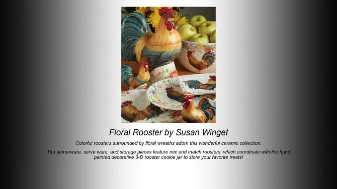 Floral Rooster Serving/Pasta Bowl - Certified International, 2 of 5, play video