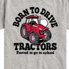 Boys' - Instant Message - Born To Drive Tractors Forced To Go To School Short Sleeve Graphic T-Shirt - 2 of 4