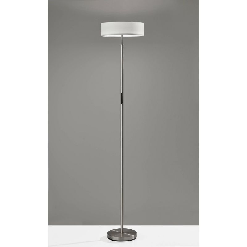 Cosmo Torchiere (Includes LED Light Bulb) Silver - Adesso, 1 of 8