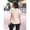 Women's 2025 Summer Tunic Top Short Sleeve Crew Neck Business Casual Blouse Regular Fit Shirts - 4 of 4