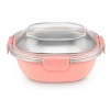 Ello 5 Cup Stainless Steel Lunch Bowl - Peach - image 2 of 4