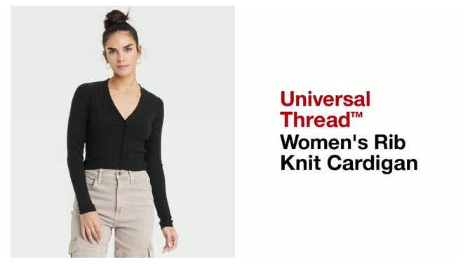 Women's Rib Knit Cardigan - Universal Thread™, 2 of 11, play video