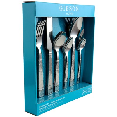 Gibson Prato 24-Piece Stainless Steel Flatware Set