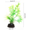Unique Bargains Aquarium Plastic Plants for Fish Tank Landscape Decoration Green 3.94" 2 Pcs - 4 of 4