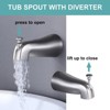 WOWOW Single Handle 8-Spray Shower Faucet 1.8 GPM with Handheld Shower and Tub Spout High Pressure in. Brushed Nickel - 4 of 4