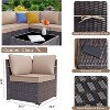 ALAULM 9 Pieces Patio Furniture Set, Rattan Wicker Sofa Set, Outdoor Conversation Sets w/Swivel Rocking Chairs Sectional Sofa - 4 of 4