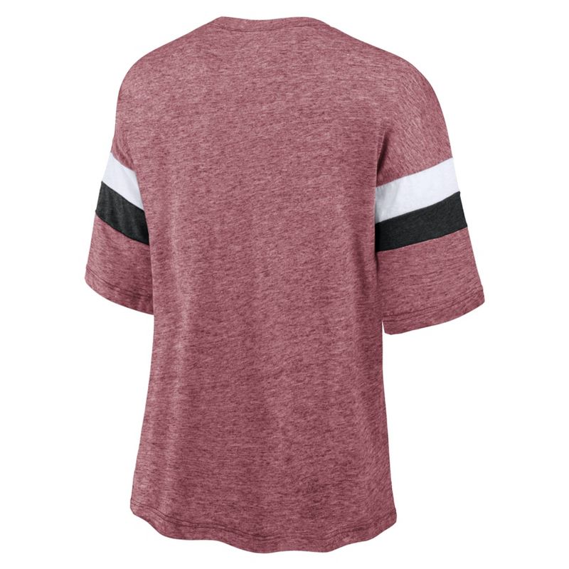 NFL Arizona Cardinals Women&#39;s Blitz Marled Left Chest Short Sleeve T-Shirt, 3 of 4