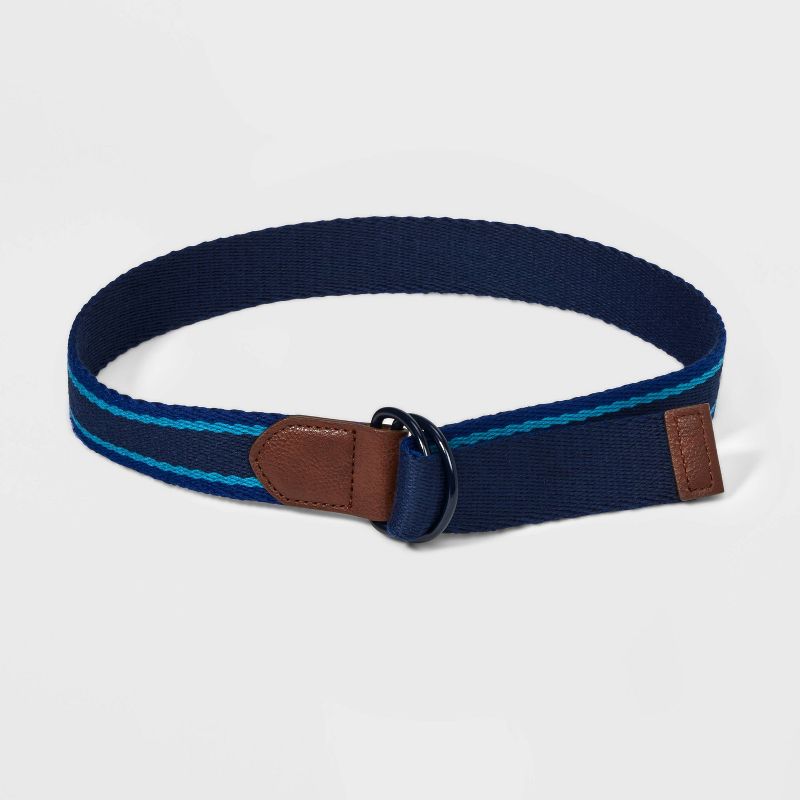 Boys' Reversible Striped Belt - art class™ Blue, 3 of 6