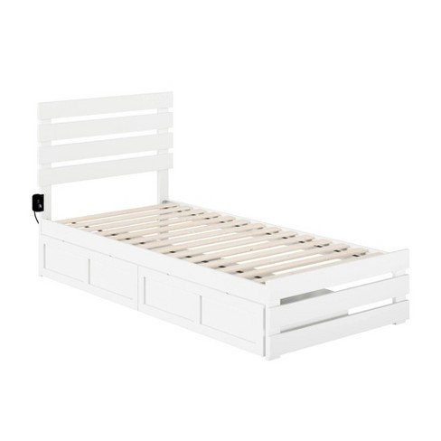 Oxford Bed With Footboard And Usb Turbo, Extra Long Bed Frame Full Size