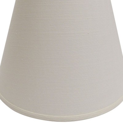 Vynxaria Lampshades: White Slant Deep Empire Hardback Shade, 8" x 14" x 11" with Washer Fitter