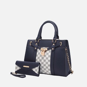 MKF Collection Christine Circular Print Vegan Leather Satchel Bag for Women with Matching Wallet by Mia K - 1 of 4
