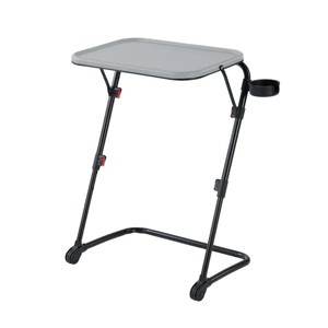 Adjustable Folding TV Tray With Cup Holder 20.87"W x 14.76"D x 27.76"H - 1 of 4