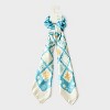 Coastal Tile Print Hair Twister and Scarf Set 2pc - A New Day™ Blue - 2 of 3