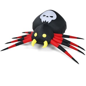 Tangkula 6.5FT Inflatable Halloween Spider Long Outdoor Indoor Blow Up Spider with Magic LED Lights - 1 of 4