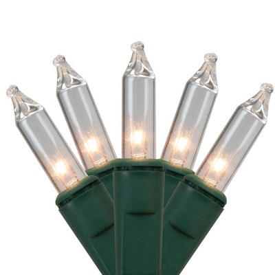 Northlight 450 Clear Mini Christmas Lights - 90ft Green Wire