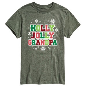 Men's - Instant Message - Holly Jolly Grandpa Short Sleeve Graphic T-Shirt - 1 of 4