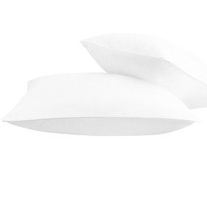 PiccoCasa Brushed Breathable Delicate Piping Roll Rim Zipper Closure Pillowcases 2 Pcs - 1 of 4