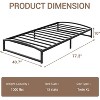 All Sizes Heavy Duty Metal Platform Bed Frame Low Profile No Box Spring Needed Noise Free Easy Assembly - 2 of 4