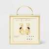 14K Gold Plated Polished Heart Earring Set 2pc - A New Day™ Gold: Brass, Nickel-Free, Gift Box Included - 2 of 3