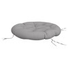 vidaXL Round Cushion Grey Oxford fabric Ø 39.4" x 4.3" Cushion Round - 4 of 4