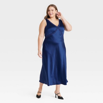 Women's Midi Lace Trim Dress - A New Day™