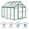 Greenhouse for Outdoors, Heavy-Duty Walk-In Design with Roof Vent, Ground Nails & Sliding Lockable Door, for Garden Backyard - 4 of 4
