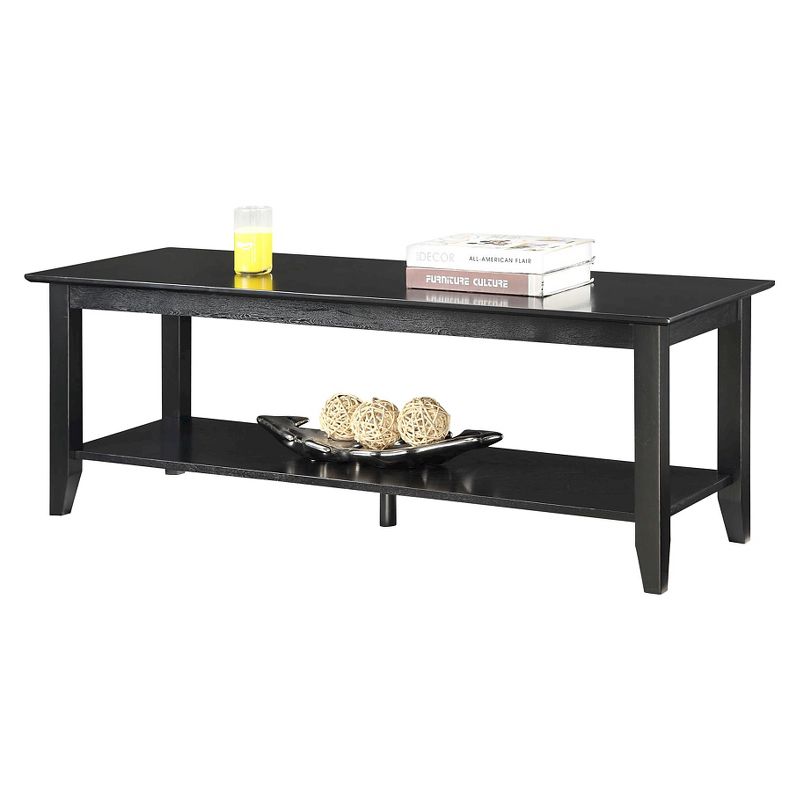 American Heritage Coffee Table with Shelf - Convenience Concepts, 3 of 7