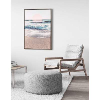 Sylvie Sea Salt Sand and Sun Coastal Framed Canvas Art, 28" x 38"