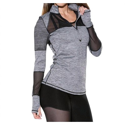 Women's Muse Bardot Mesh Panel Long Sleeve Top - TLF Apparel