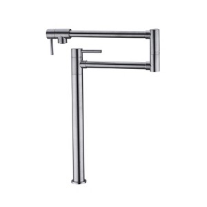 Yukimo Pot Filler Faucet with Extension Shank, Wall Mount Kitchen Faucet with 360° Swivel Arm and Dual Handles - 1 of 4