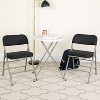 Emma and Oliver 4 Pack Premium Curved Triple Braced & Hinged Fabric Upholstered Metal Folding Chair - 2 of 4