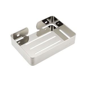 Unique Bargains SUS304 Stainless Steel Wall Mounted Drain Mesh Design Soap Dish - 1 of 4