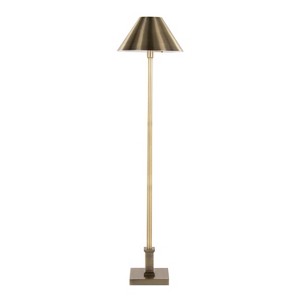 LumiSource Perry 60" Contemporary Metal Floor Lamp in Antique Brass - 1 of 4