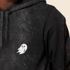 Dalix Ghost Embroidered Washed Hooded Sweatshirt Fleece Soft Cotton Mens - 4 of 4