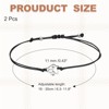 Unique Bargains Dog Cat Paw Bracelet Rope Bracelet Handmade Adjustable String 2 Pcs - 2 of 4