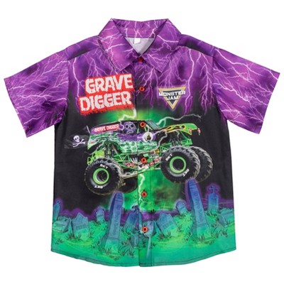 Monster Jam Boys' Grave Digger Monster Truck Shirt And Pants