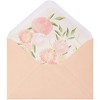 Paper Junkie 50-Pack A1 Watercolor Pink with Floral Lining Envelopes 3 x 5 for Invitations & Greeting Cards - 4 of 4
