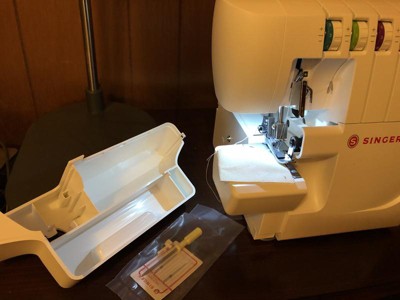 Singer S0100 Serger Sewing Overlock Machine With 2, 3, 4 Thread Capability  And 6 Different Stitch Patterns, Included Accessory Kit And Free Arm, White  : Target