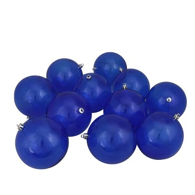 Northlight 12ct Transparent Shatterproof Christmas Ball Ornament Set 4" - Blue