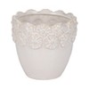 Ceramic Flower Pot for Indoor & Outdoor Plants - Modern Plant Pot for Home, Office, or Garden - Drainage Hole for Healthy Growth - 5" Ivory & Tan - 3 of 4