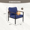 EAGLE PEAK Sunset Dune Collection Modern Patio Furniture Chair, Wicker Metal Outdoor Dining Chairs - 2 of 4