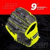 Ortiz34 Youth T-Ball Set, 25" Aluminum Bat (-10 Drop), Foam Core T-Ball, 9" Lightweight Glove, Graffiti Print (Volt/Black) - 3 of 4