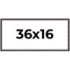 PosterPalooza | Panoramic Slim Profile Brown Picture Frame - UV Acrylic, Foam Board Backing, Hanging Hardware - 2 of 4