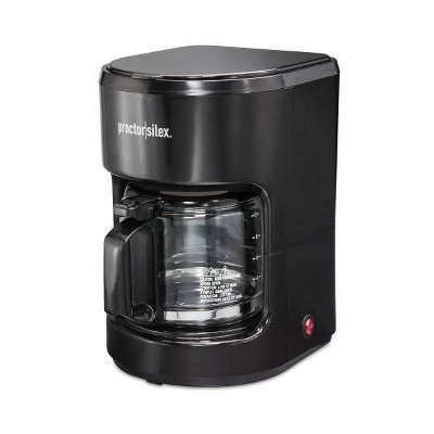 Proctor Silex 10-Cup Black Drip Coffee Maker with Glass Carafe