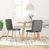 vidaXL Dining Chair Set of 2 Dark Grey - 2 of 4