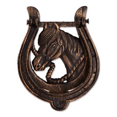 Cast Iron Horseshoe Door Knocker Bronze - Zingz & Thingz