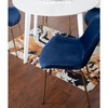 NicBex Round Dining Table Set Morden Kitchen Table for 2 with MDF Tabletop and 2 Velvet Chairs for Home Office - 2 of 4